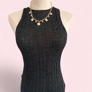 Mango dark grey top